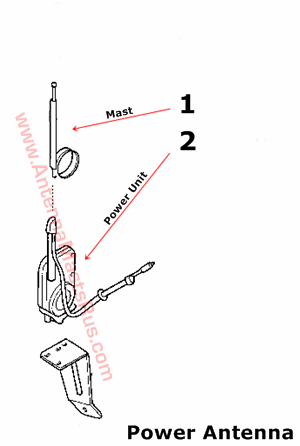 1998-2010 Ford Explorer Antenna Parts, F87Z-18A886 AA, AL8Z-18813-A
